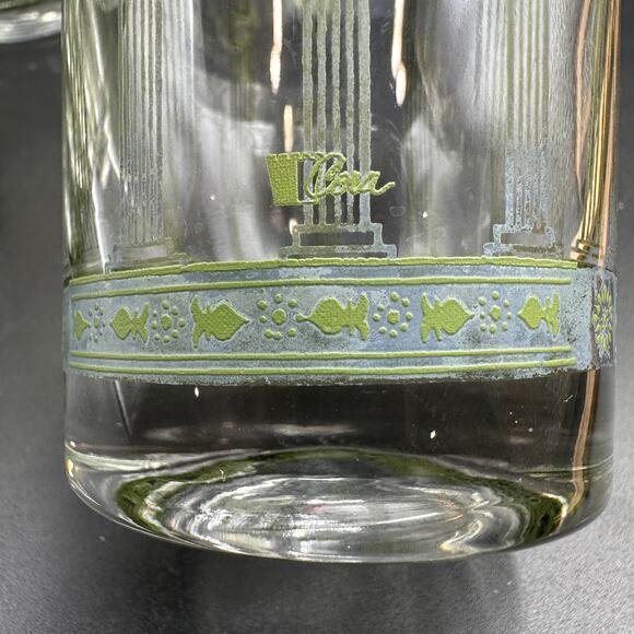 Vintage Cera Golden Grapes Highball Glasses Tumbler Tom Collins Set of 8 - Picture 7 of 8